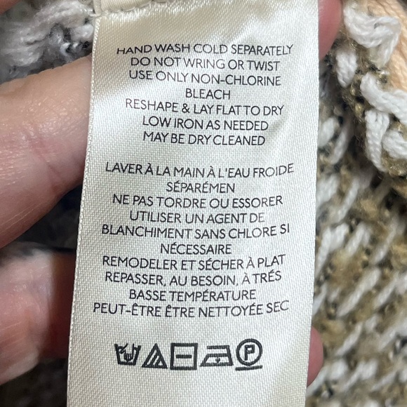 Free People NEW Daydreamer Cardigan Sweater IN ANGEL FOOD size medium oversized - Picture 7 of 9